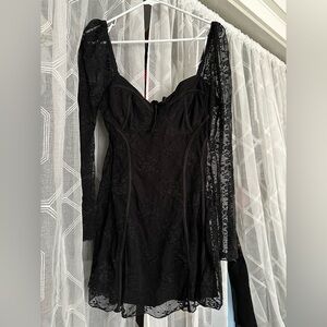 Elegant Black Lace Dress